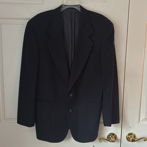 🌿Oscar de la Renta men’s Navy wool blazer, 40R🌿 - Picture 4 of 7